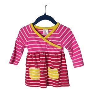 Hanna Andersson Basic Dress Multi Coloured Stripes Size 3-6 Months